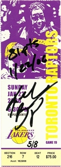 Kobe Bryant Signed and Inscribed 81 Points Game Full Ticket From January 22, 2006 - Panini